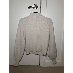 H&M Mock Neck Sweater Oatmeal Size S